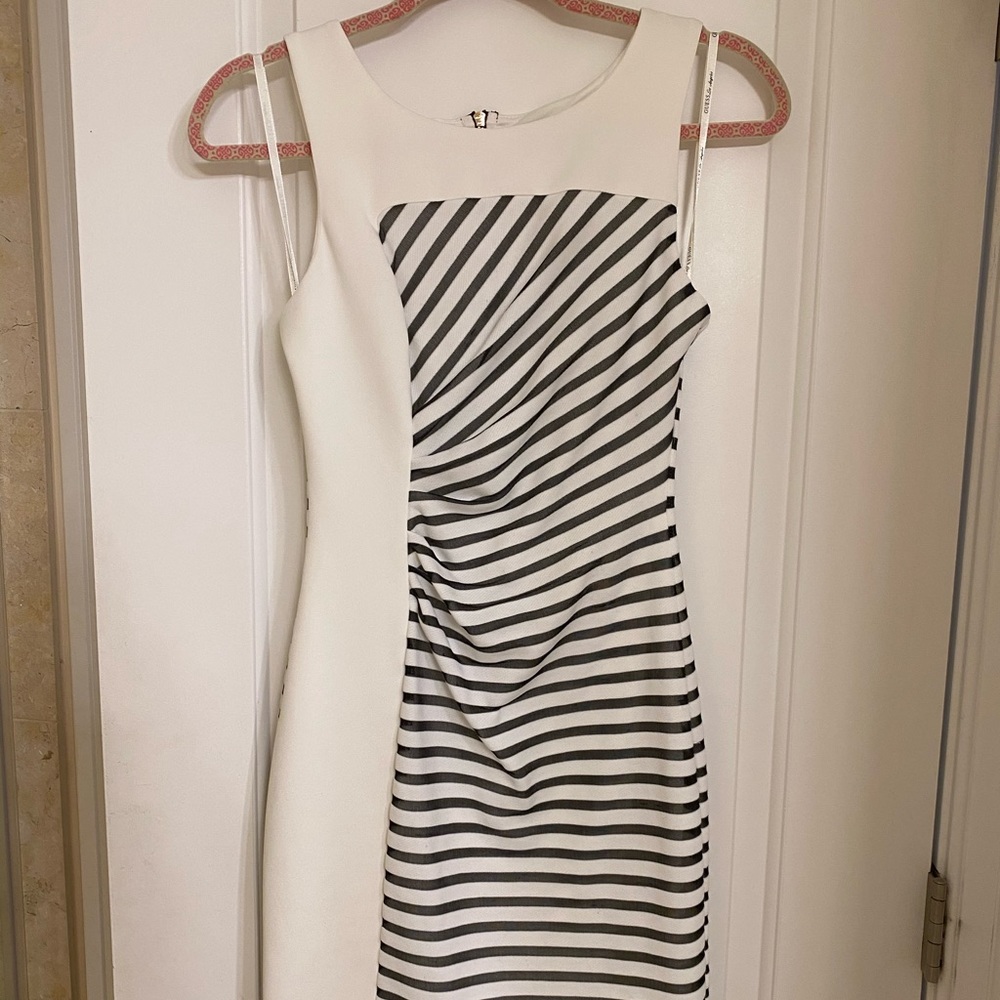 Guess black and white body con dress - Work appropriate